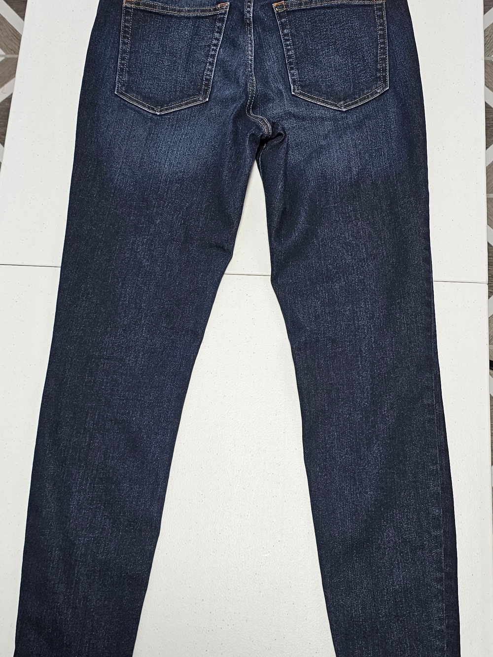 Everlane Dark Indigo High-Rise Clean Denim Skinny Regular Jeans Deep Blue Wash - Picture 5 of 12